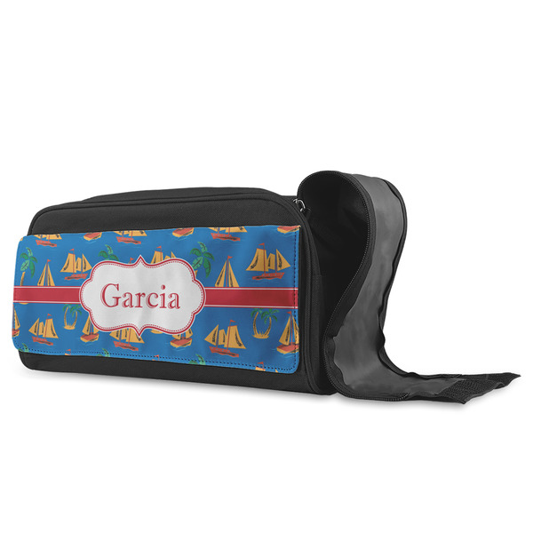 Boats & Palm Trees Shoe Bags - ANGLE (Open)