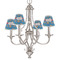 Boats & Palm Trees Small Chandelier Shade - LIFESTYLE (on chandelier)