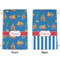 Boats & Palm Trees Small Laundry Bag - Front & Back View