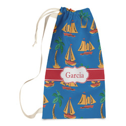 Boats & Palm Trees Laundry Bags - Small (Personalized)