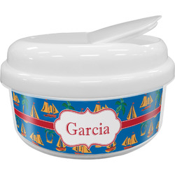 Boats & Palm Trees Snack Container (Personalized)