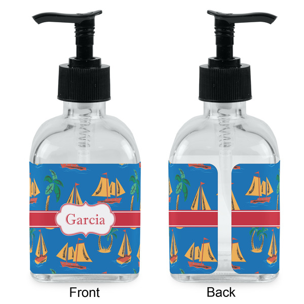 Boats & Palm Trees Glass Soap/Lotion Dispenser - Approval