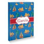 Boats & Palm Trees Softbound Notebook - 5.75" x 8" (Personalized)