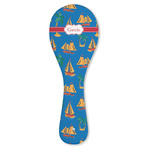 Boats & Palm Trees Ceramic Spoon Rest (Personalized)
