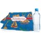 Boats & Palm Trees Sports Towel Folded with Water Bottle