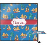 Boats & Palm Trees Square Table Top (Personalized)
