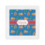 Boats & Palm Trees Cocktail Napkins (Personalized)