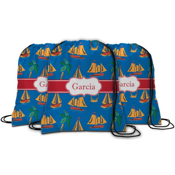 Boats & Palm Trees String Backpack - MAIN