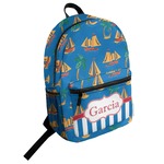 Boats & Palm Trees Student Backpack (Personalized)