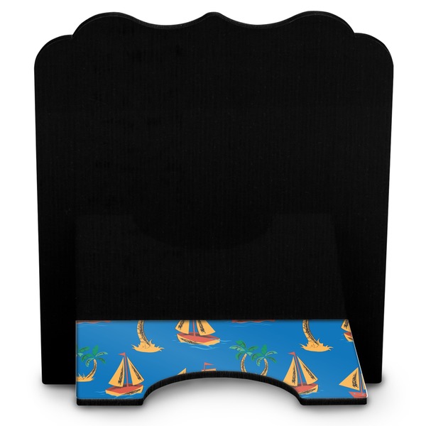 Boats & Palm Trees Stylized Tablet Stand - Back