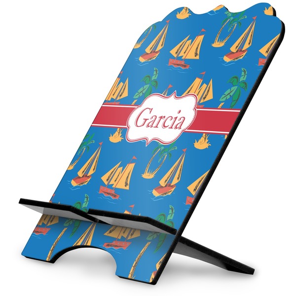 Custom Boats & Palm Trees Stylized Tablet Stand (Personalized)