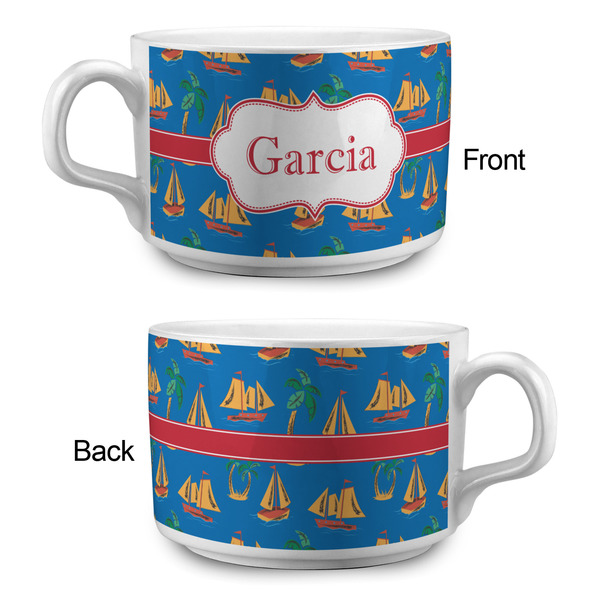 Boats & Palm Trees Tea Cup - Single Apvl