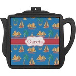 Boats & Palm Trees Teapot Trivet (Personalized)