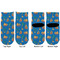 Boats & Palm Trees Toddler Ankle Socks - Double Pair - Front and Back - Apvl