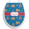 Boats & Palm Trees Toilet Seat Decal (Personalized)