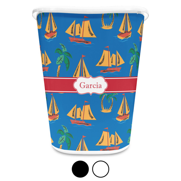 Boats & Palm Trees Trash Can Aggregate