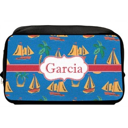 Boats & Palm Trees Toiletry Bag / Dopp Kit (Personalized)