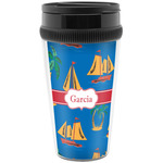 Boats & Palm Trees Acrylic Travel Mug without Handle (Personalized)
