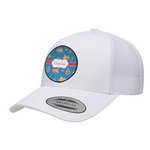 Boats & Palm Trees Trucker Hat - White (Personalized)