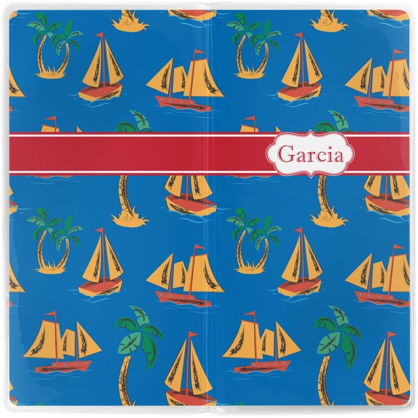 Boats & Palm Trees Vinyl Document Wallet - Apvl