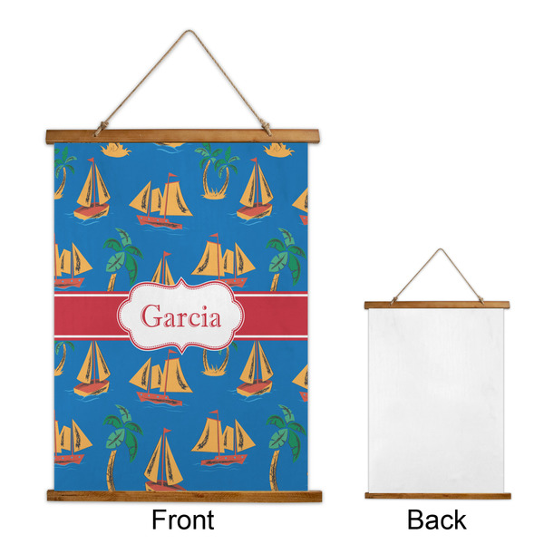 Boats & Palm Trees Wall Hanging Tapestry - Portrait - APPROVAL