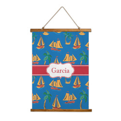 Boats & Palm Trees Wall Hanging Tapestry (Personalized)