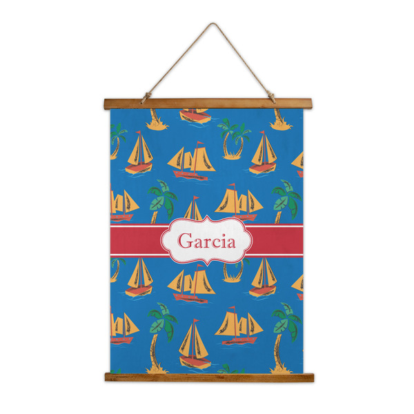 Custom Boats & Palm Trees Wall Hanging Tapestry (Personalized)