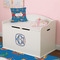 Boats & Palm Trees Wall Monogram on Toy Chest