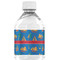 Boats & Palm Trees Water Bottle Label - Back View
