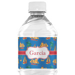 Boats & Palm Trees Water Bottle Labels - Custom Sized (Personalized)