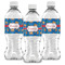 Boats & Palm Trees Water Bottle Labels - Front View