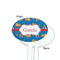 Boats & Palm Trees White Plastic 7" Stir Stick - Single Sided - Oval - Front & Back