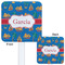 Boats & Palm Trees White Plastic Stir Stick - Double Sided - Approval