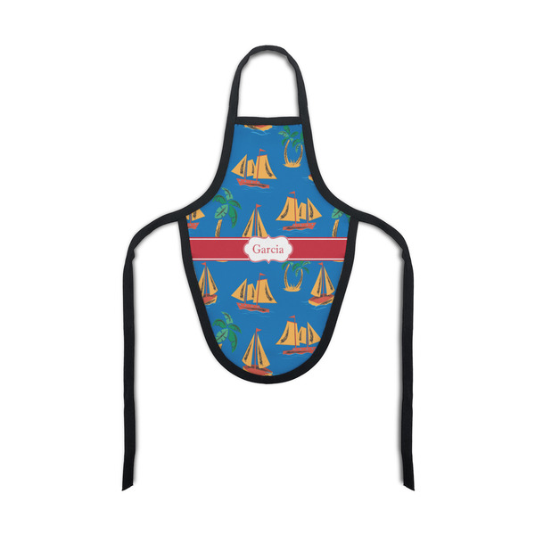 Custom Boats & Palm Trees Bottle Apron (Personalized)