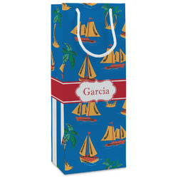 Boats & Palm Trees Wine Gift Bags (Personalized)
