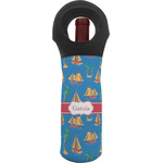 Boats & Palm Trees Wine Tote Bag (Personalized)