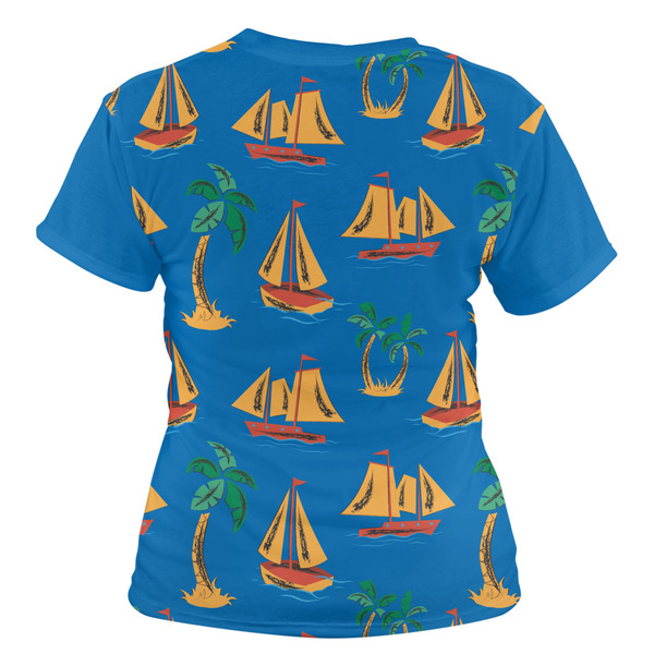 Boats & Palm Trees Women's T-shirt Back