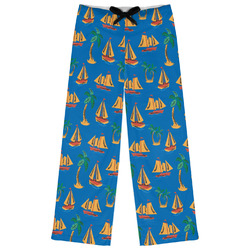 Boats & Palm Trees Womens Pajama Pants - S