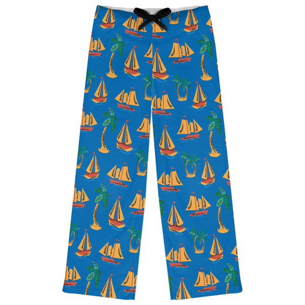 Custom Boats & Palm Trees Womens Pajama Pants - XS