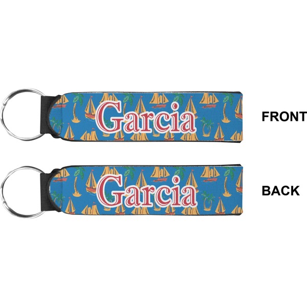 Boats & Palm Trees Wristlet (Front + Back)