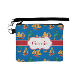 Boats & Palm Trees Wristlet ID Case w/ Name or Text