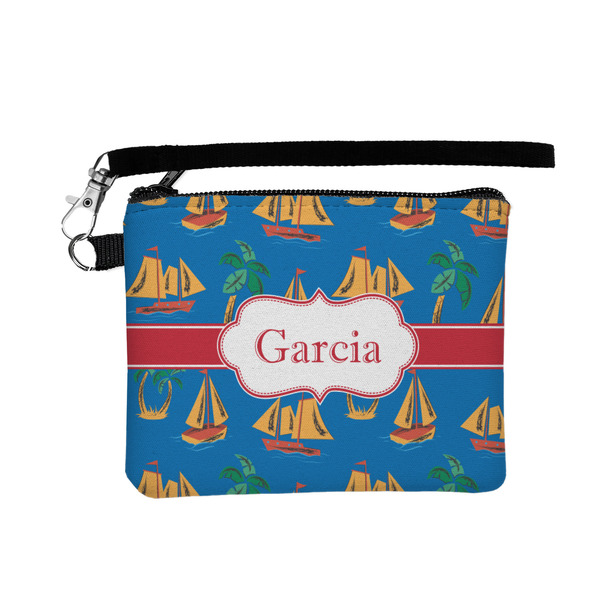 Custom Boats & Palm Trees Wristlet ID Case w/ Name or Text