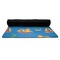 Boats & Palm Trees Yoga Mat Rolled up Black Rubber Backing