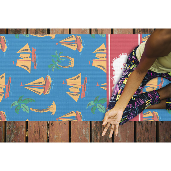 Boats & Palm Trees Yoga Mats - LIFESTYLE