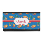 Boats & Palm Trees Leatherette Ladies Wallet (Personalized)