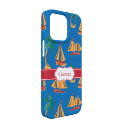 Boats & Palm Trees iPhone Case - Plastic - iPhone 13 (Personalized)