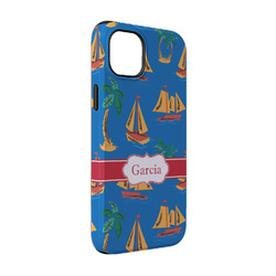 Boats & Palm Trees iPhone Case - Rubber Lined - iPhone 14 Pro (Personalized)