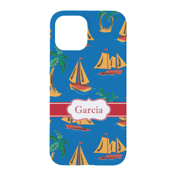 Boats & Palm Trees iPhone 15 Pro Case - Back