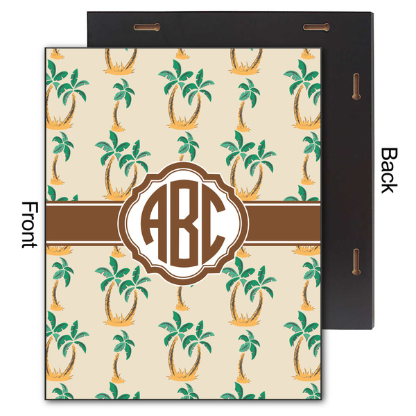 Palm Trees 11x14 Wood Print - Front & Back View