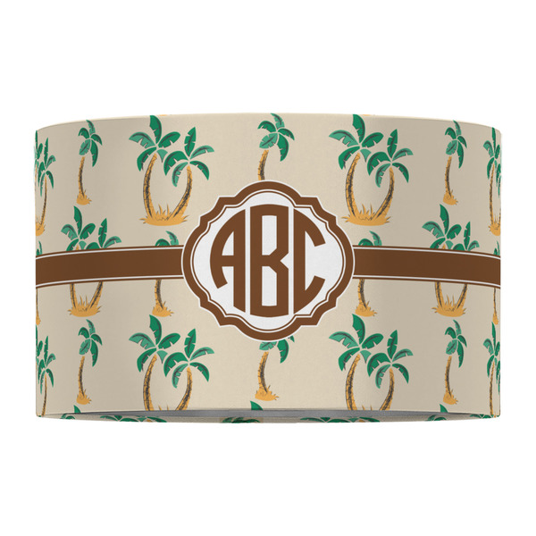 Palm Trees 12" Drum Lampshade - FRONT (Fabric)